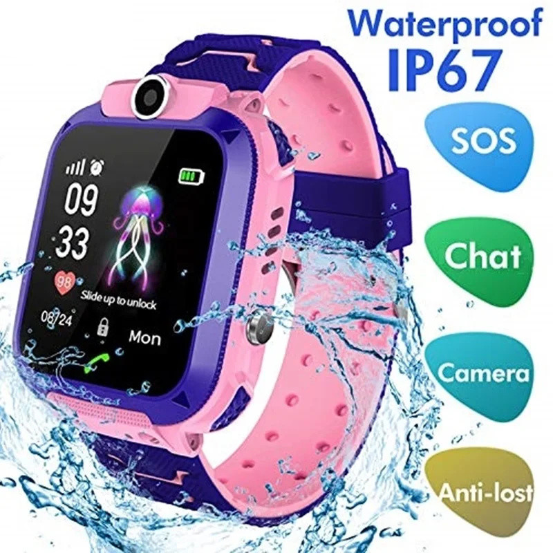 Smartwatch Digital Watches For Kid Girl - 2G enfants montre intelligente appel SOS