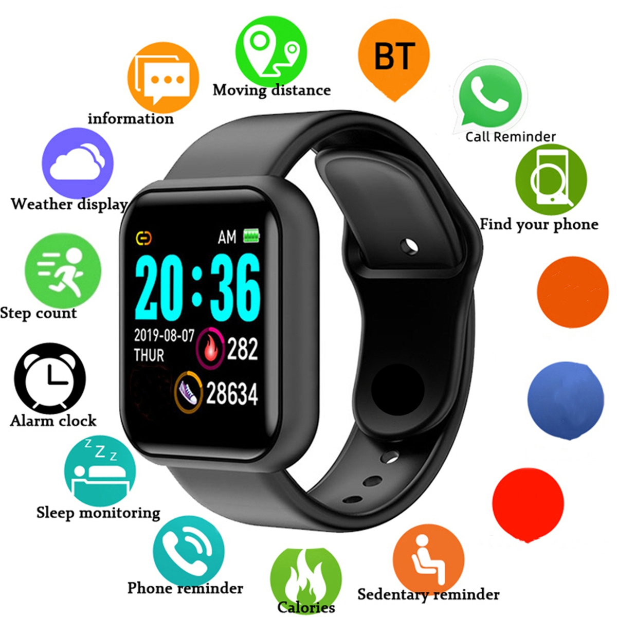 Smartwatch Watches Price - Hommes montres intelligentes écran couleur Bluetooth