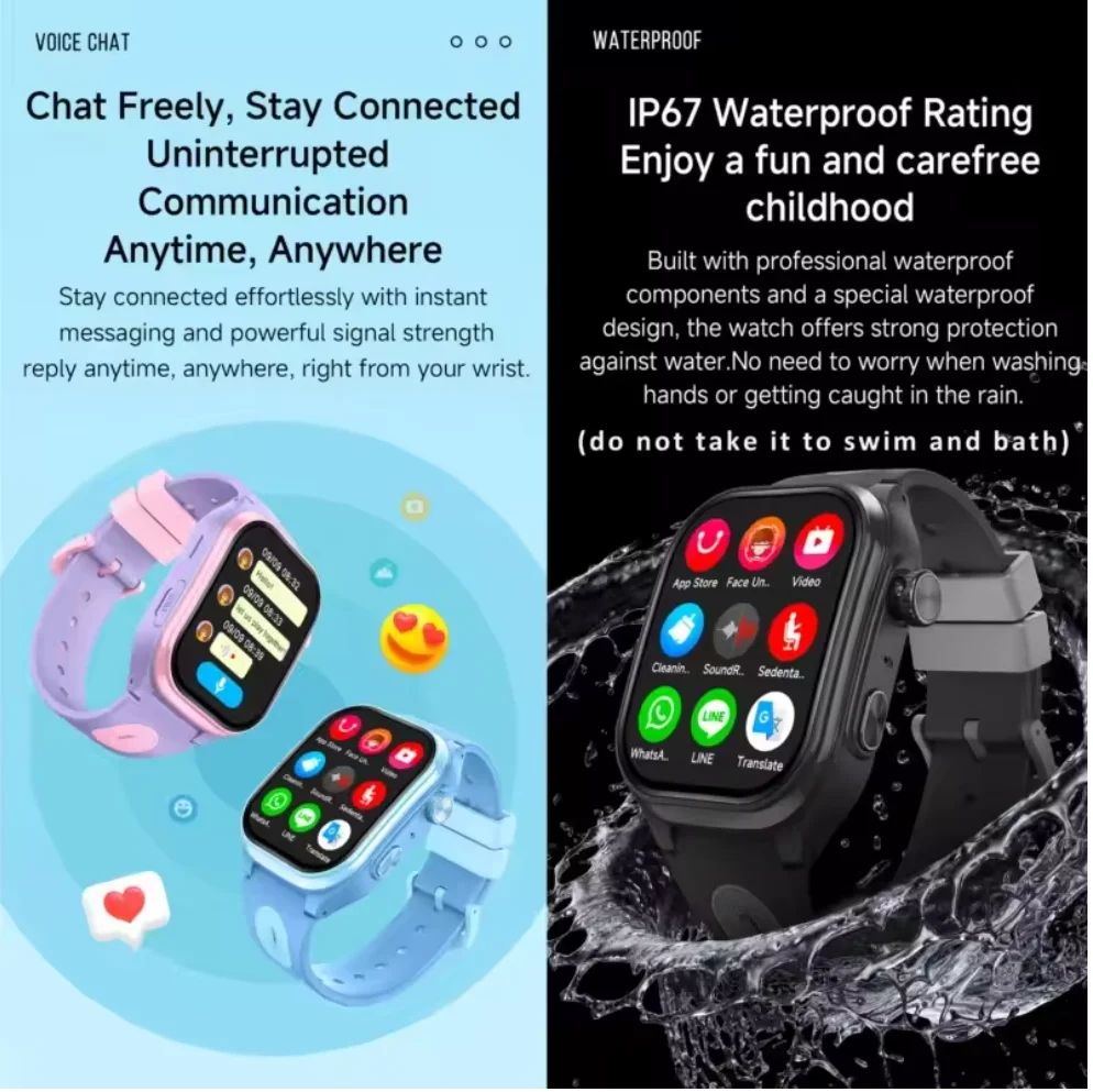 Smartwatch Watches For Kids With Gps - Montre connectée 4G pour enfants, montre