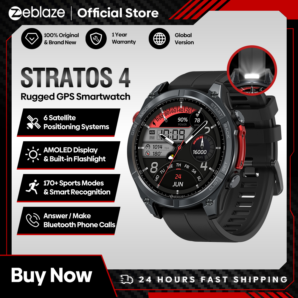 Altimeter Compass Watch - Nouveau Zeblaze Stratos 4 GPS montre