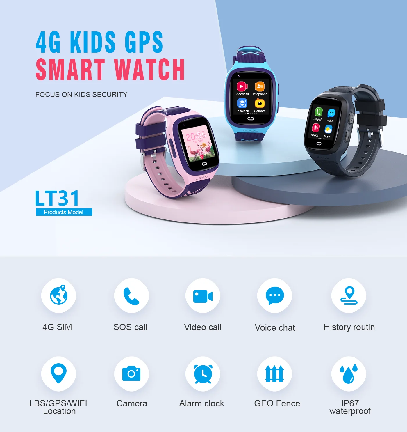 4G enfants Smartwatch SOS étan - Smartwatch Watches Price avis et prix