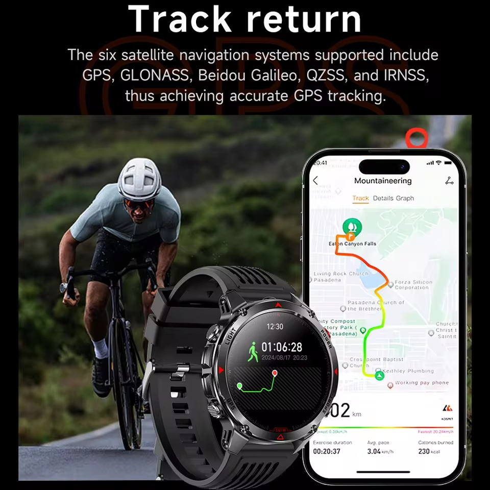 Montre connectée militaire pou - Altimeter Compass Watch avis et prix