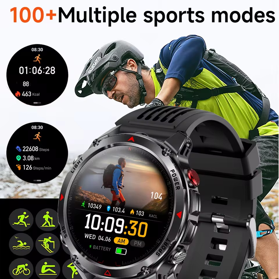 Montre connectée militaire pou - Altimeter Compass Watch avis et prix