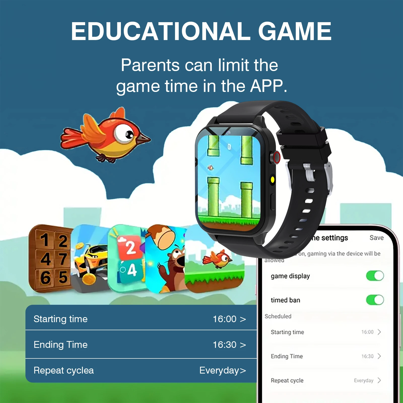 Montre connectée pour enfants, - Smartwatch Digital Watches For Kid Girl avis et prix