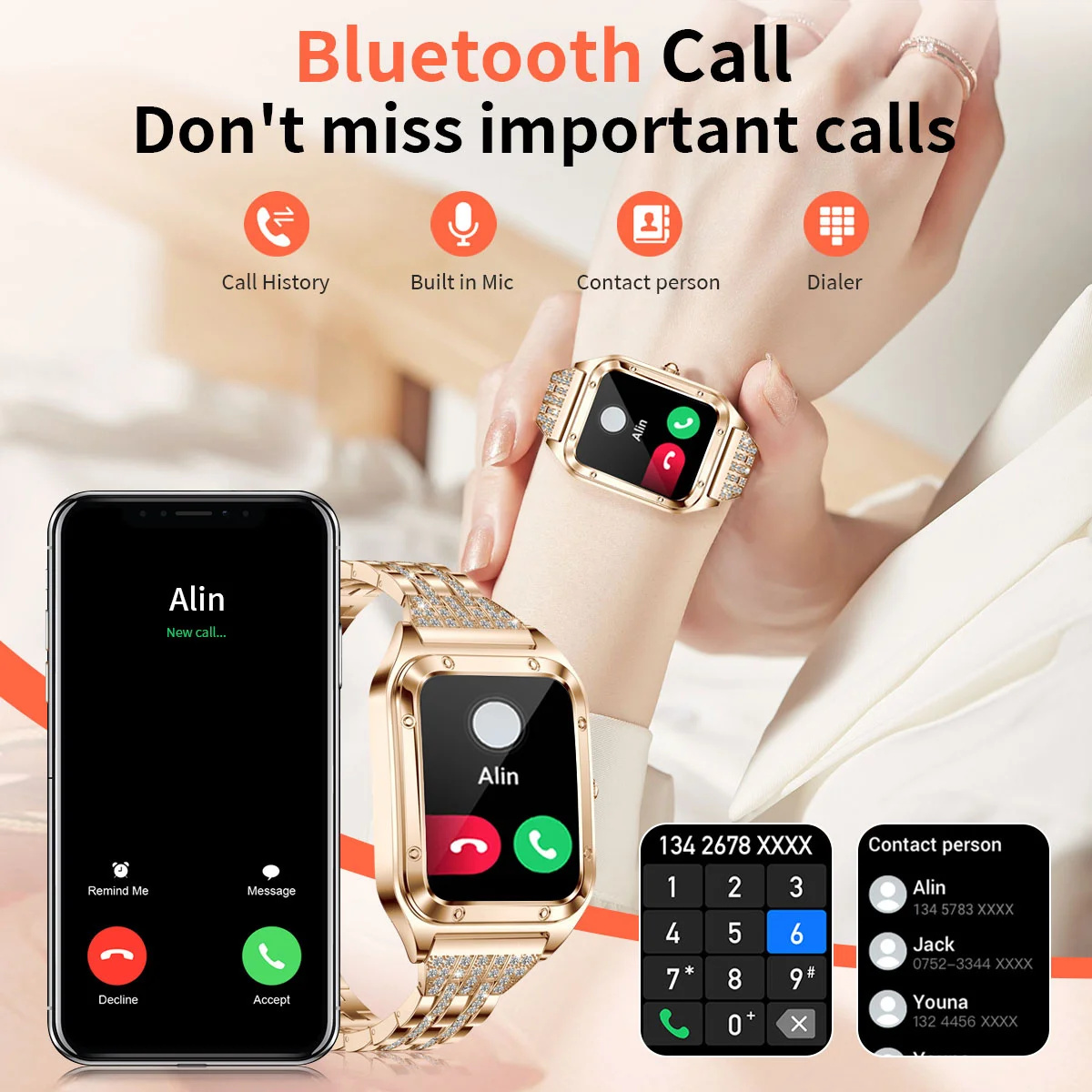 Montre intelligente de luxe po - Watches Ladies Smartwatch avis et prix