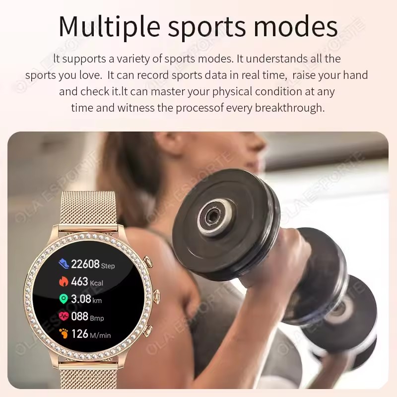 Montre connectée élégante pour - Watches Ladies Smartwatch avis et prix